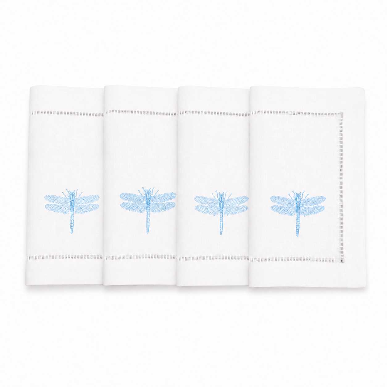 Juego de servilletas de cocktail l Libélulas Azul cielo