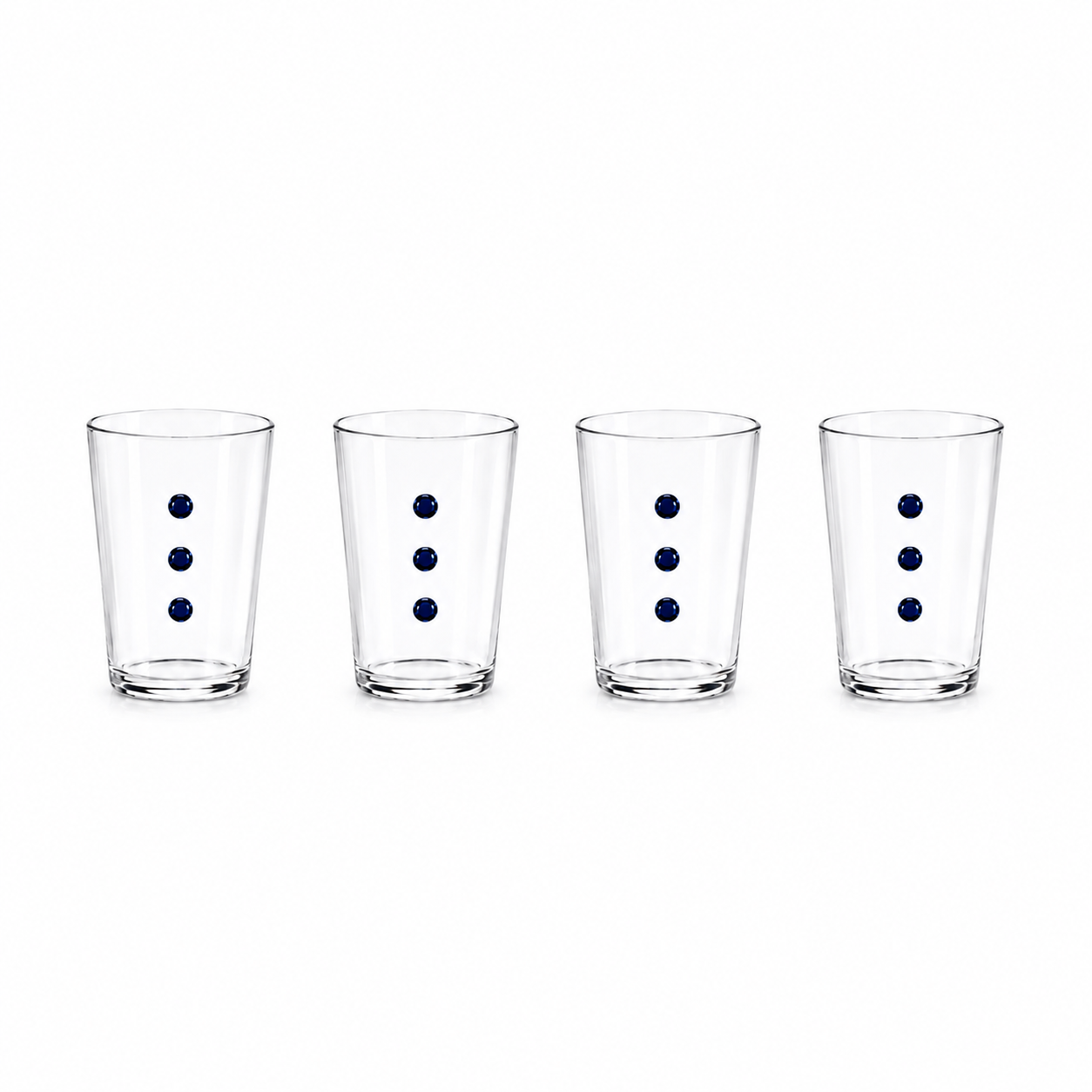 Juego de 4 vasos de puntos l Color Azul