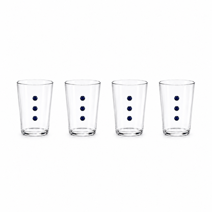 Juego de 4 vasos de puntos l Color Azul