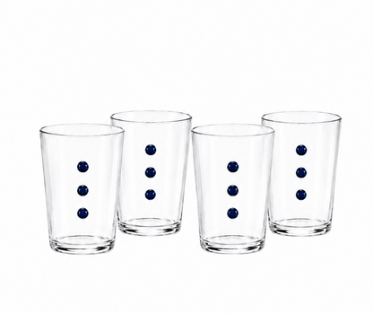Juego de 4 vasos de puntos l Color Azul