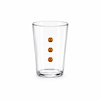 Juego de 4 vasos de puntitos l Color Ambar