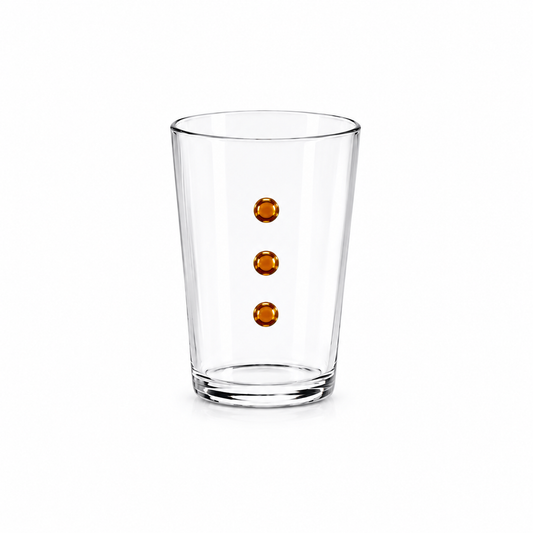 Juego de 4 vasos de puntitos l Color Ambar
