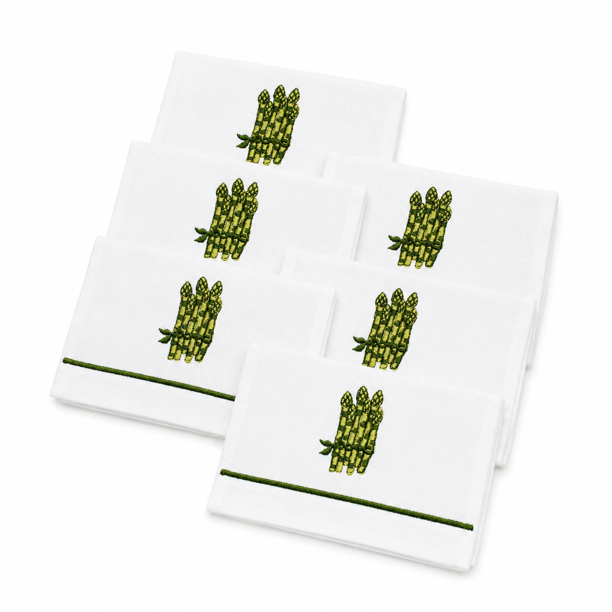 Juego de servilletas de cocktail l Espárragos
