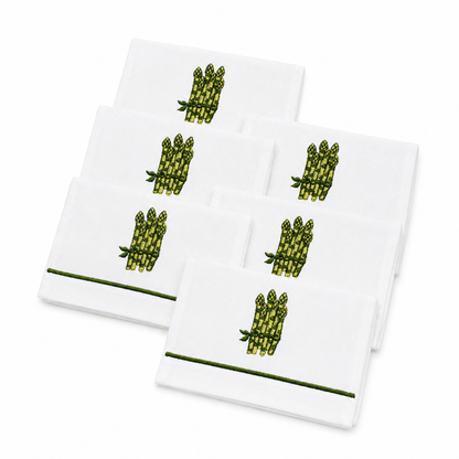 Juego de servilletas de cocktail l Espárragos