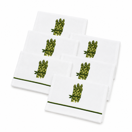 Juego de servilletas de cocktail l Espárragos