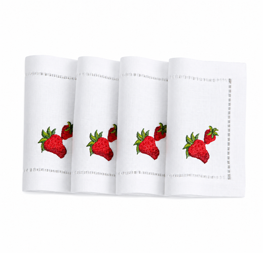Juego de servilletas de cocktail Fresas