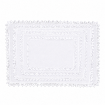 Juego de 5 charoleros punta crochet.
