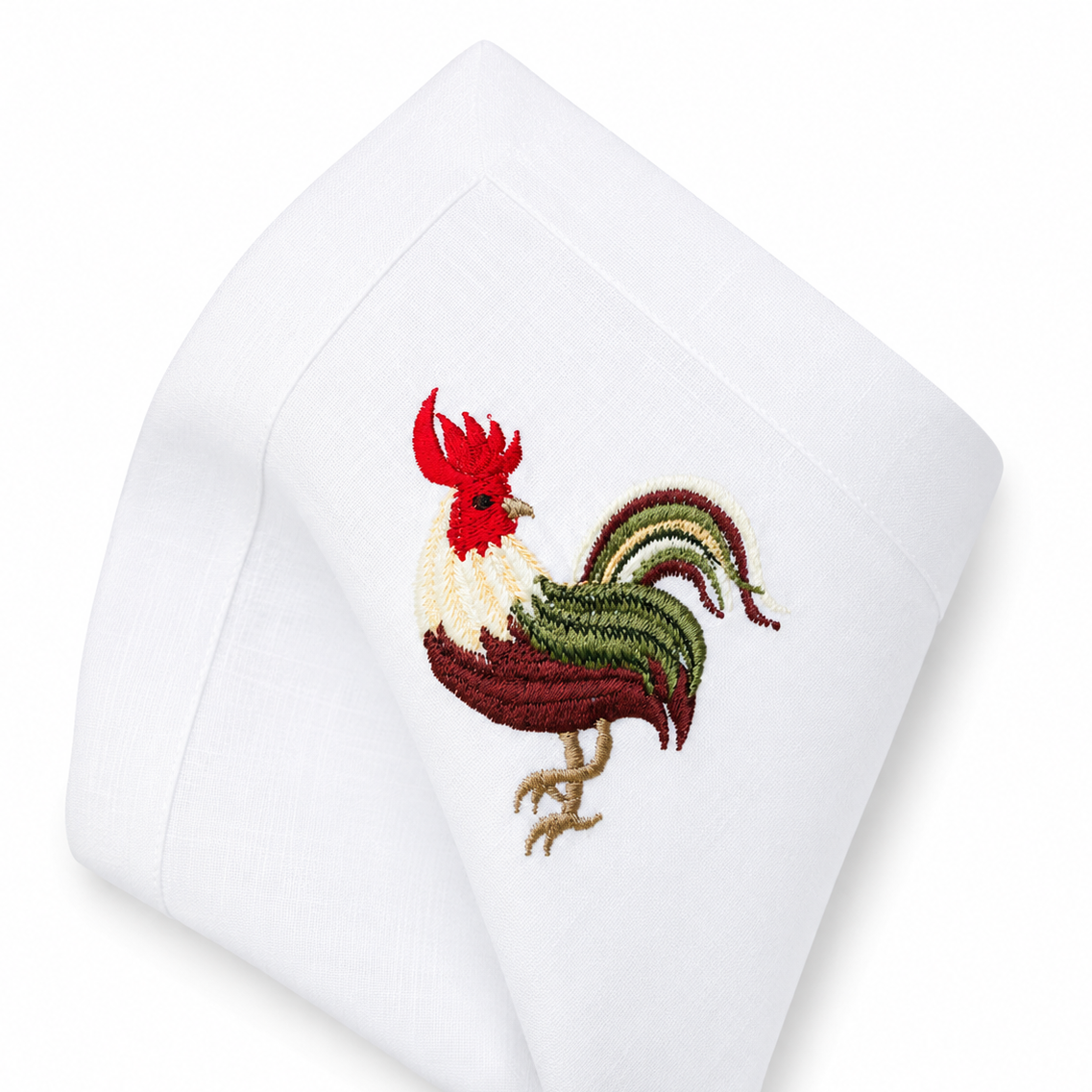 Juego de 4 Individuales con Servilleta l Gallo  Verde