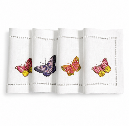 Juego de servilletas de cocktail Mariposas