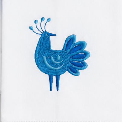 Par de toallas de lino l Gallina