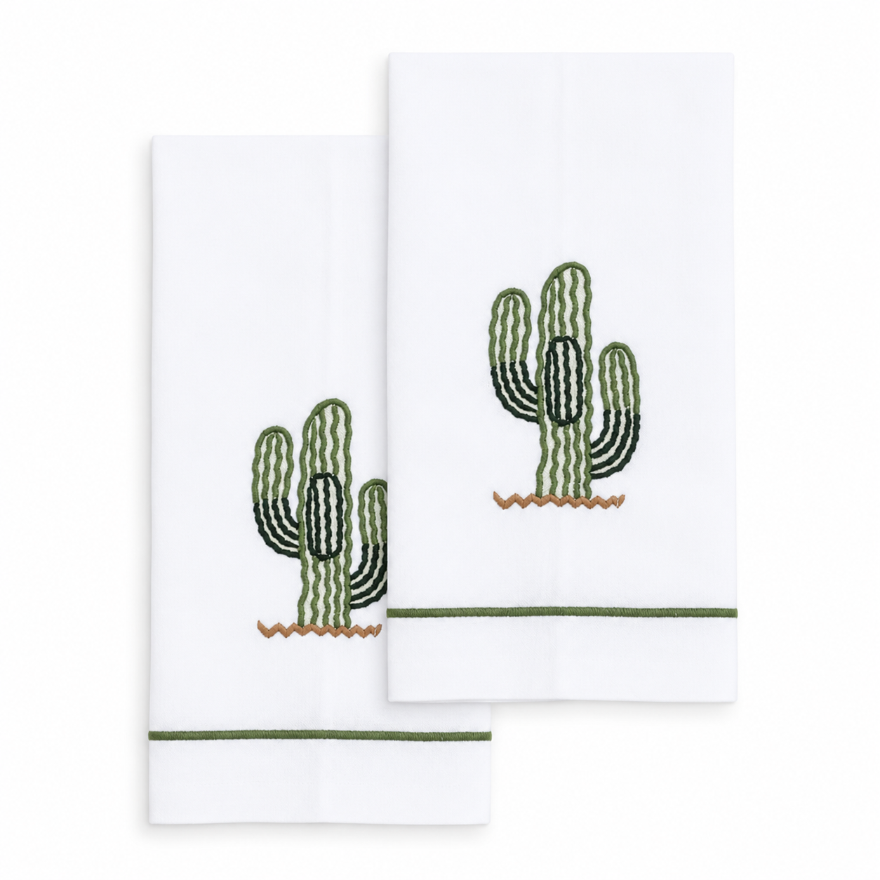 Par de toallas de lino l Cactus