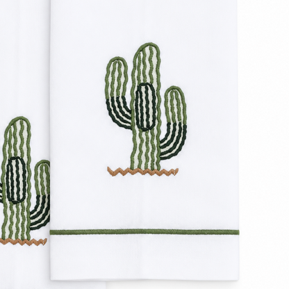 Par de toallas de lino l Cactus