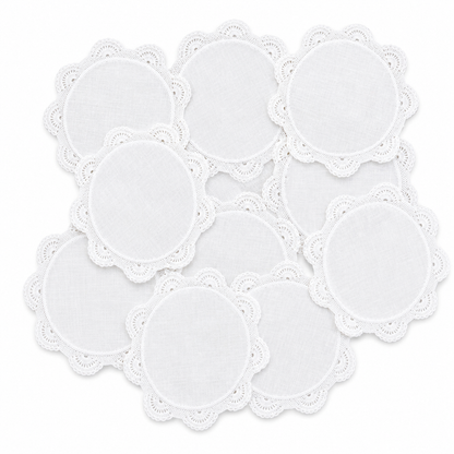 Base plato pan de lino punta crochet