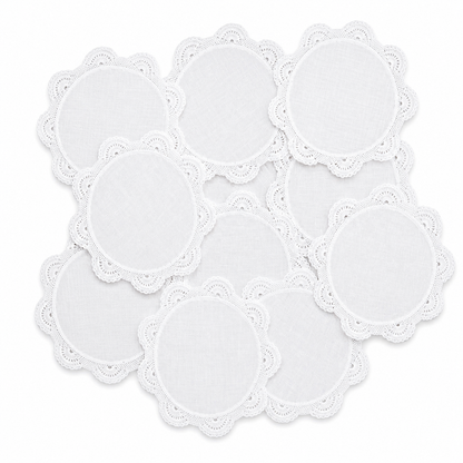 Base plato pan de lino punta crochet