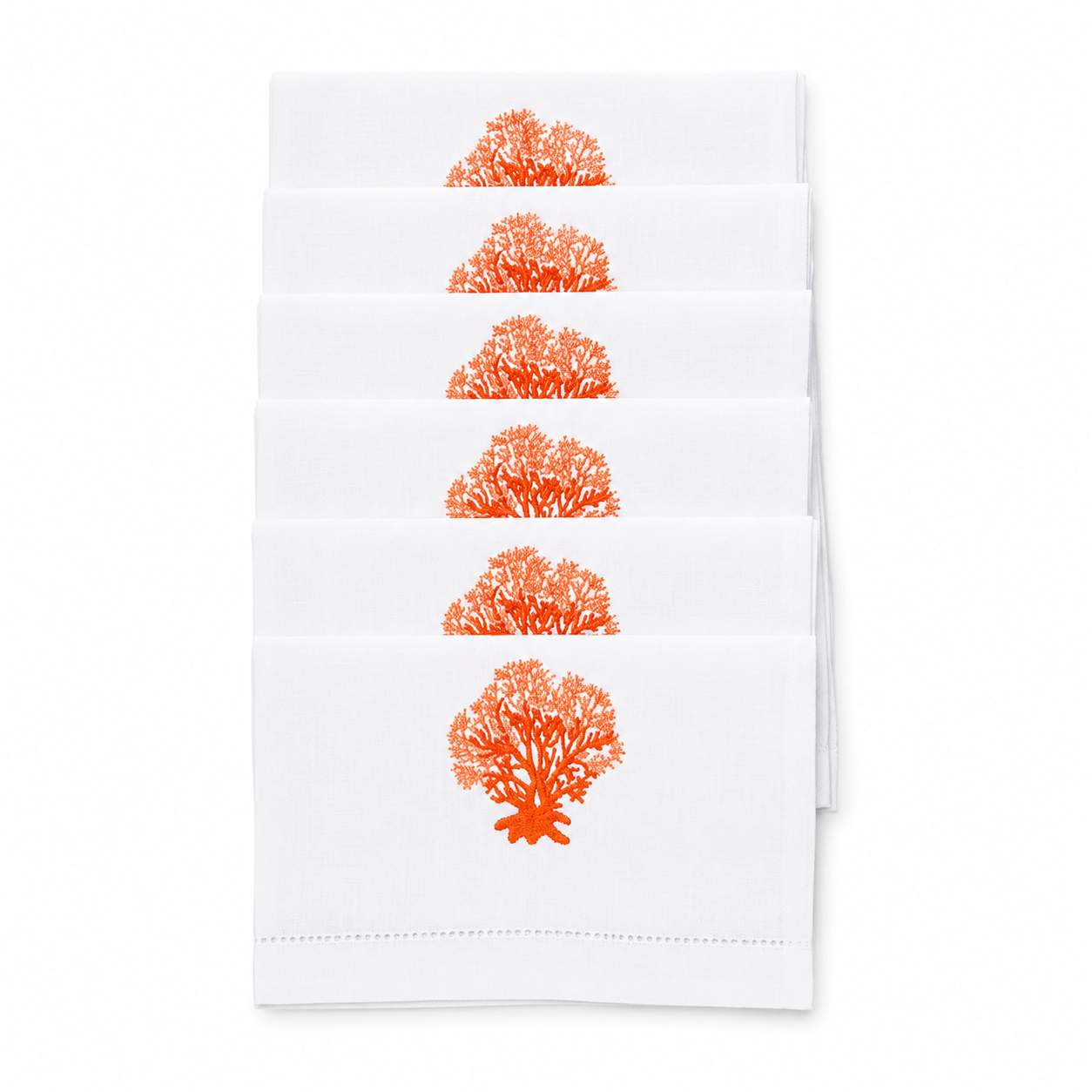 Juego de servilletas de cocktail Coral Naranja