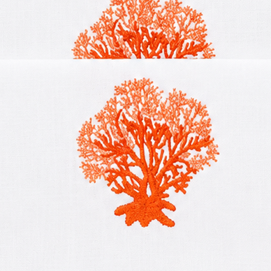 Juego de servilletas de cocktail Coral Naranja