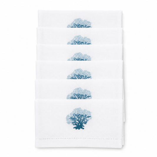 Juego de servilletas de cocktail Coral