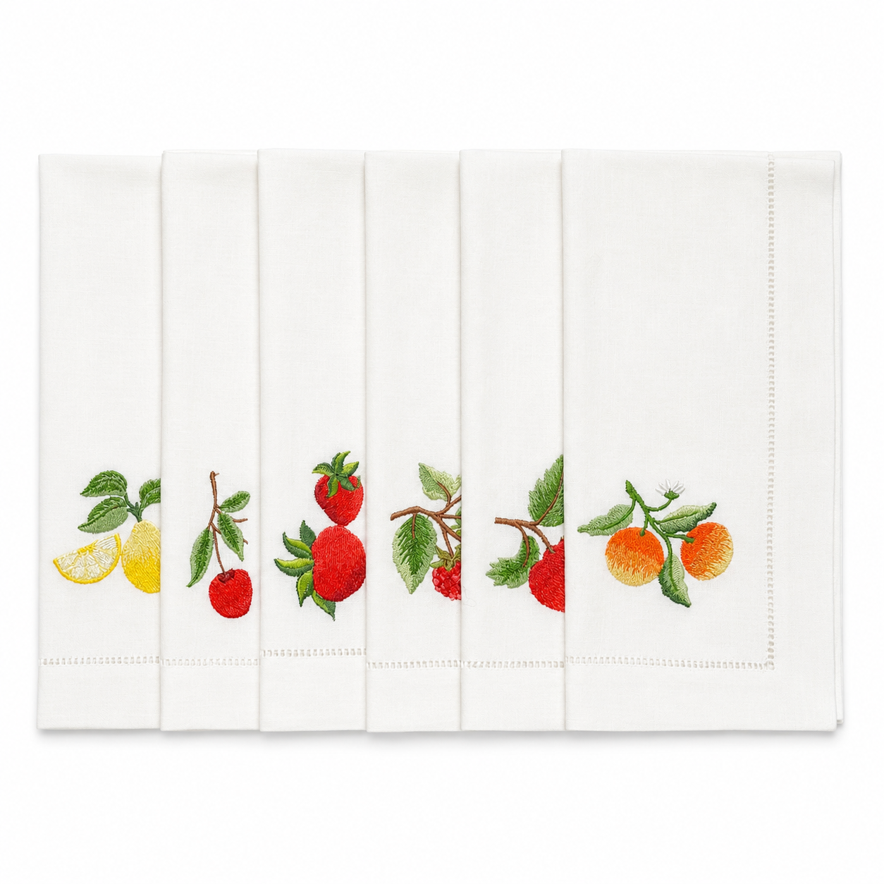 Juego de 4 servilletas de mesa Frutas