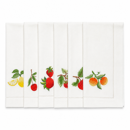 Juego de 4 servilletas de mesa Frutas