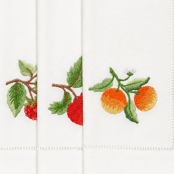 Juego de 4 servilletas de mesa Frutas