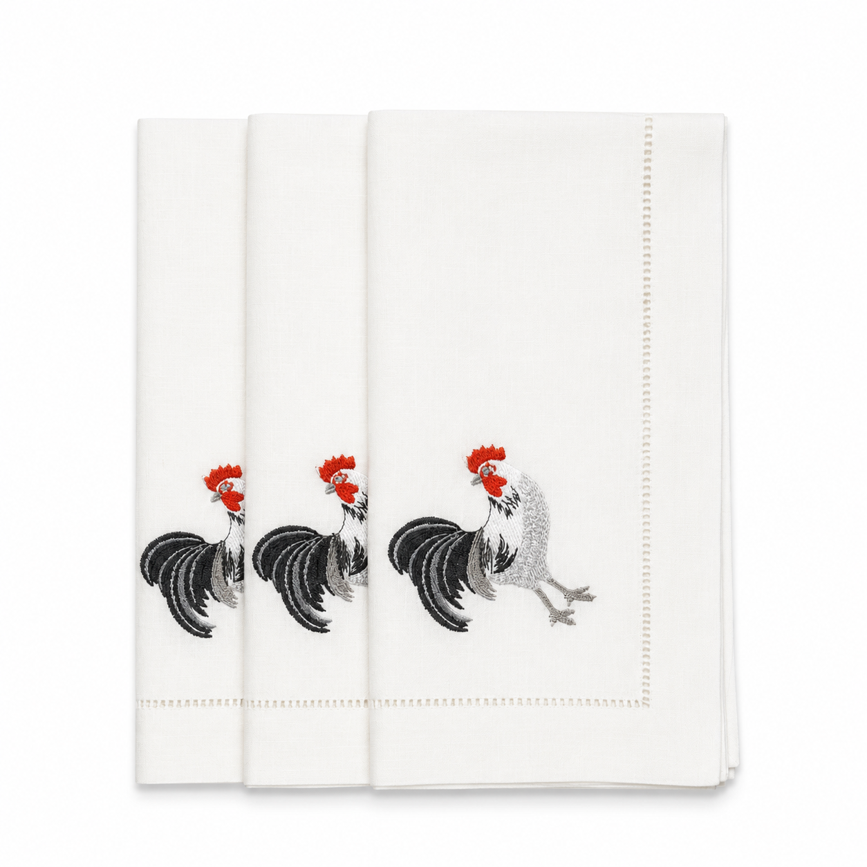 Juego de 4 servilletas de mesa Gallo