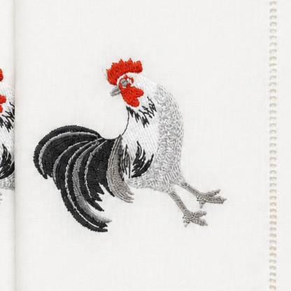 Juego de 4 servilletas de mesa Gallo