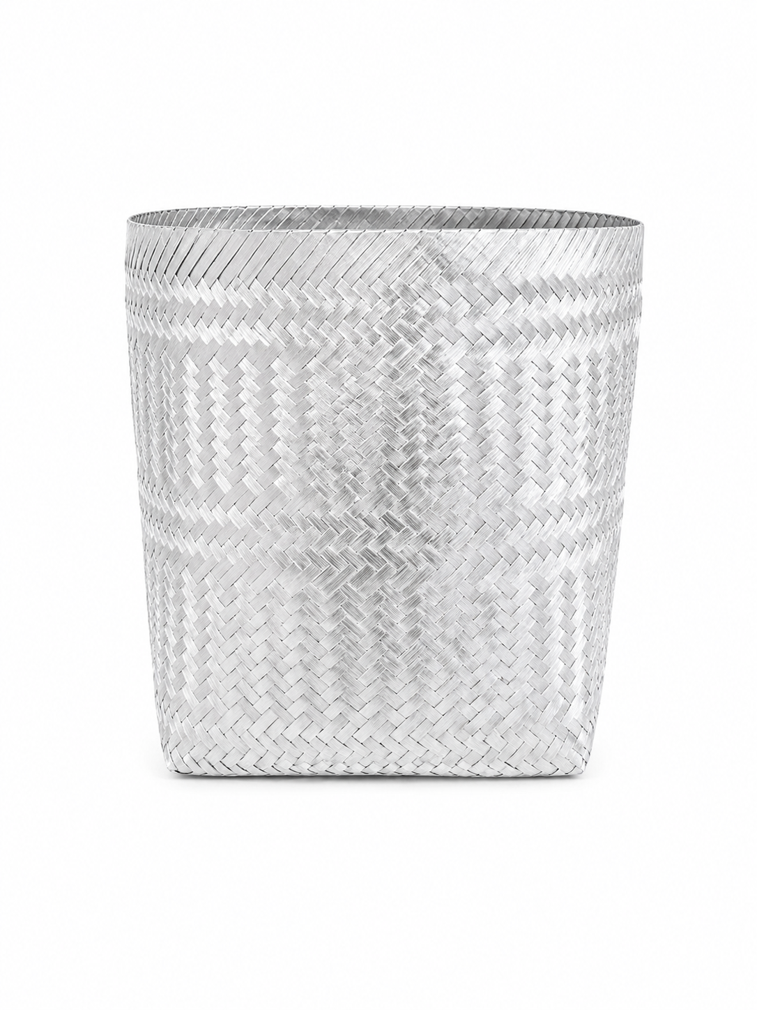 Cesto de basura mediano l Aluminio trenzado