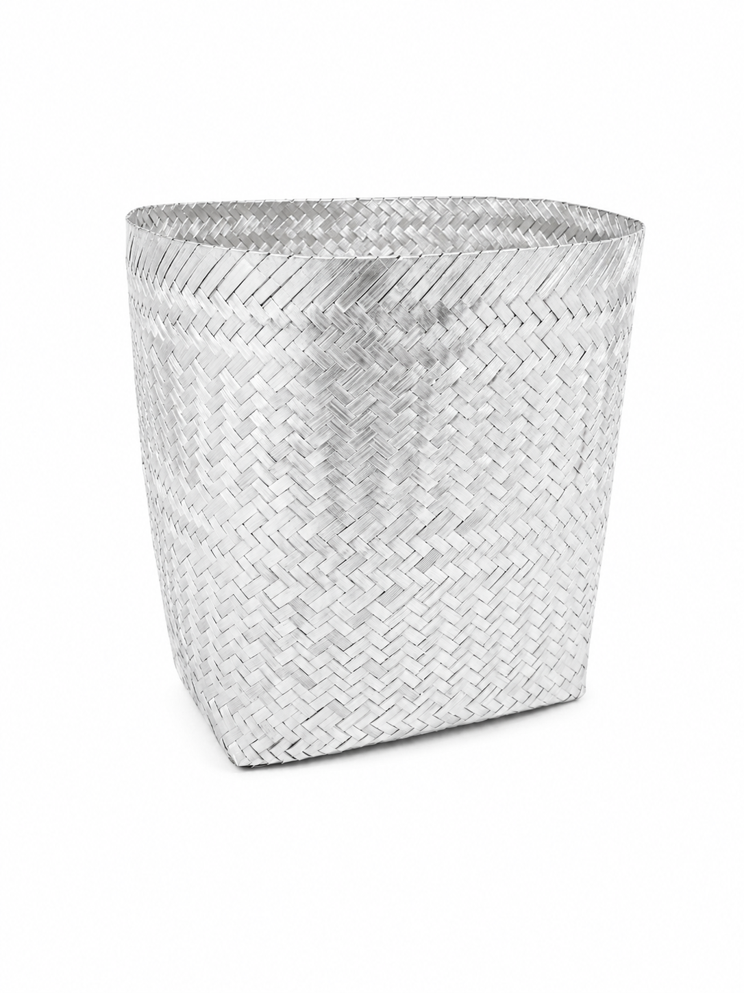 Cesto de basura mediano l Aluminio trenzado