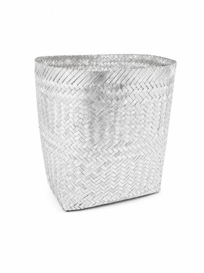 Cesto de basura mediano l Aluminio trenzado