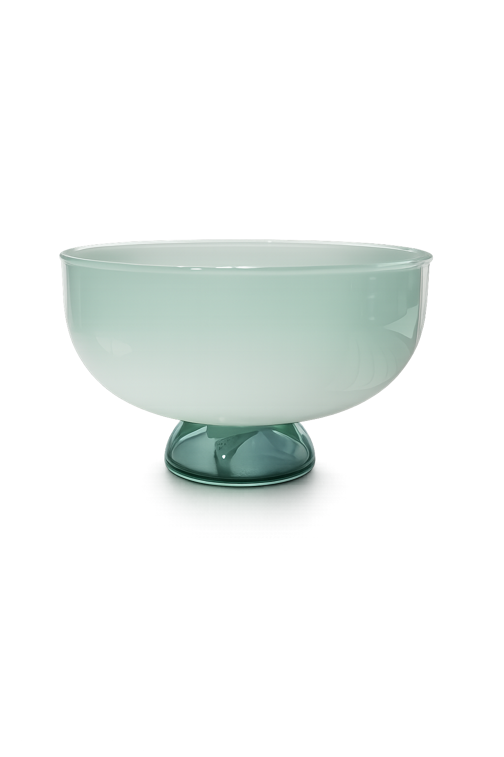 Juego de 4 Bowls para helado de cristal l Verde pistache