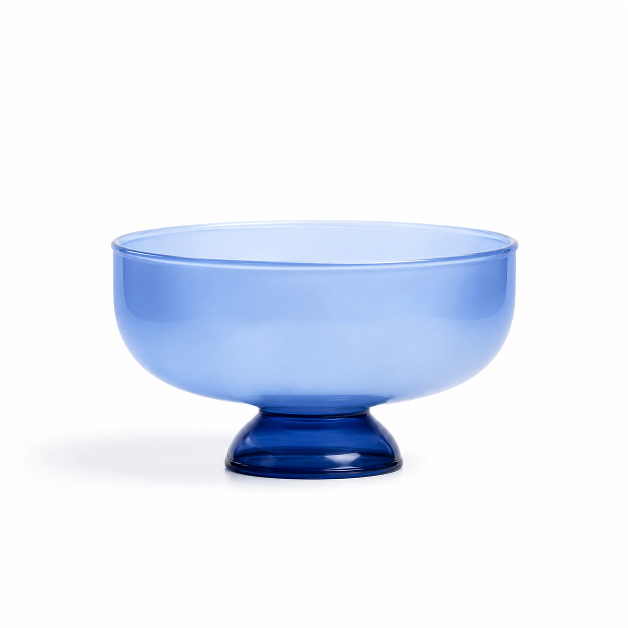 Juego de 4 Bowls para helado de cristal l Azul