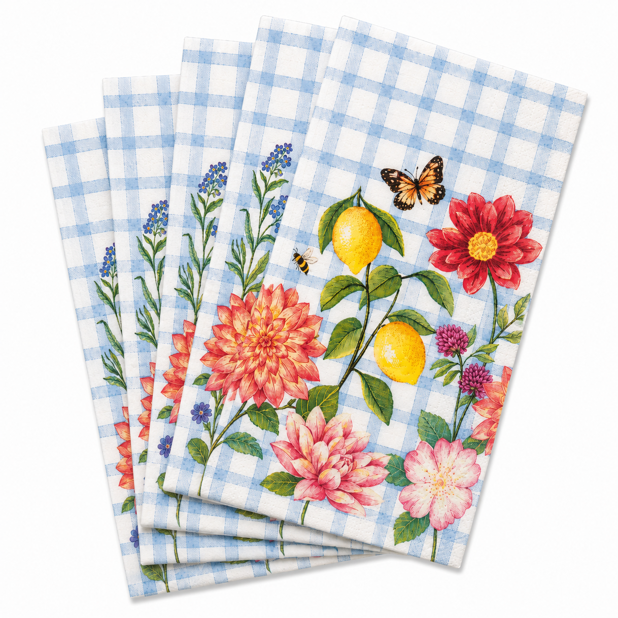 Paquete de Servilletas de papel l Flores y limones