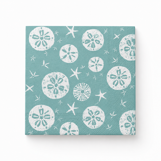 Paquete de Servilletas de papel l Coral azul con blanco