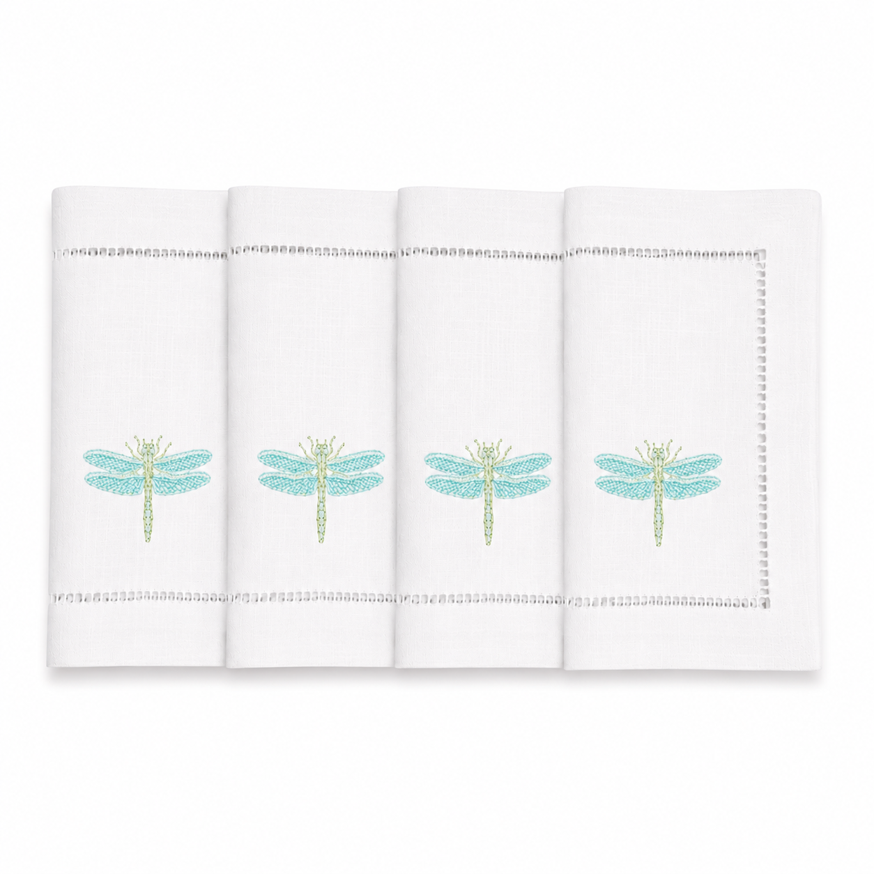 Juego de servilletas de cocktail l Libélulas Aqua