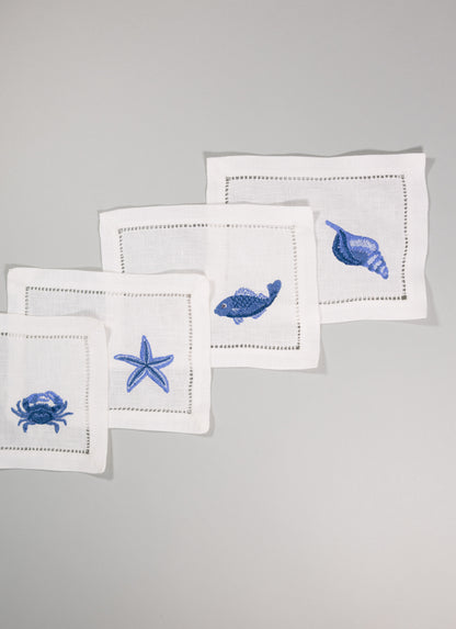 Juego de servilletas de cocktail Mar