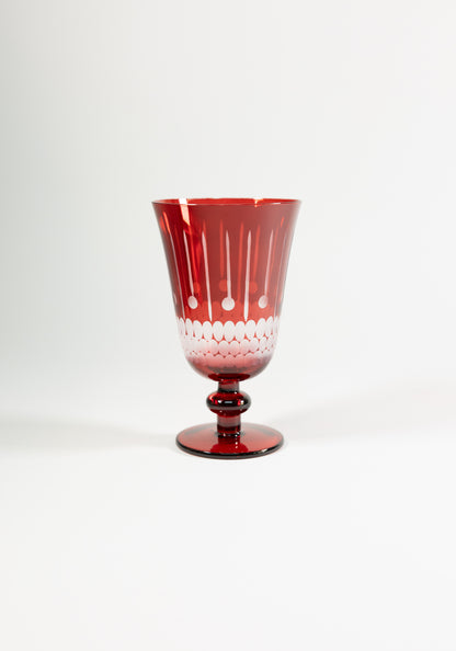 Juego de 6 Copas de cristal l Color Rojo