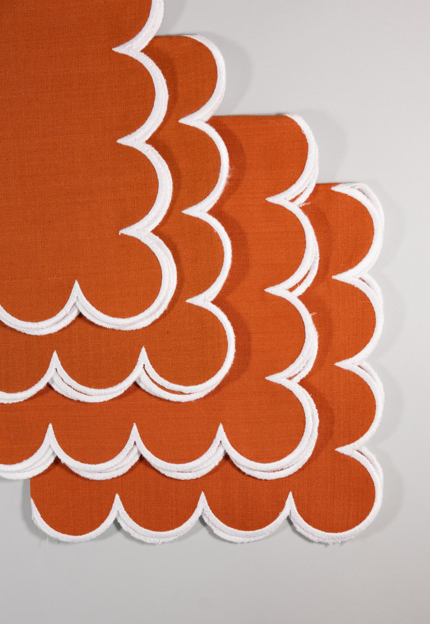 Juego de 4 Servilletas de lino | Color Terracota