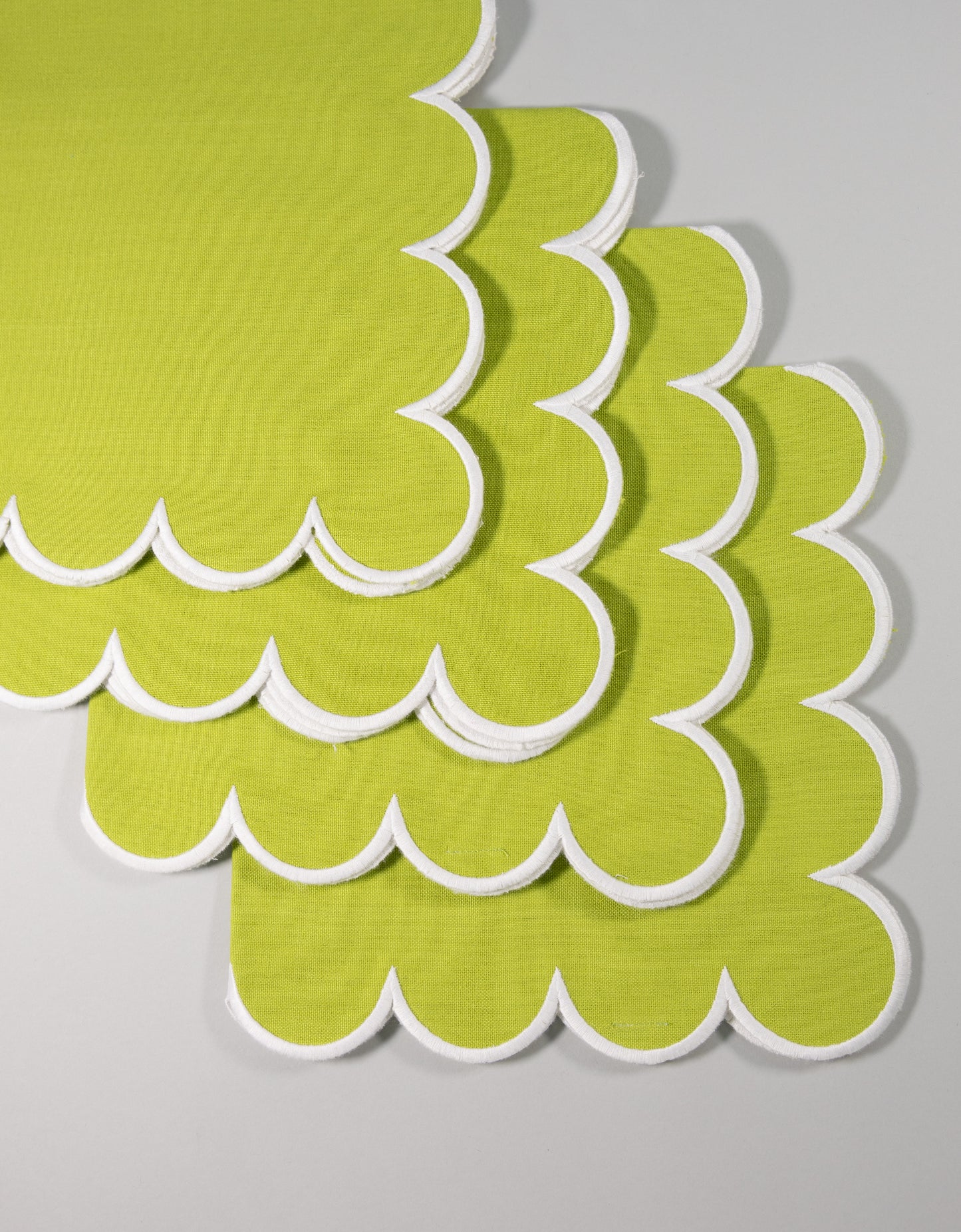 Juego de 4 Servilletas de lino | Color Verde