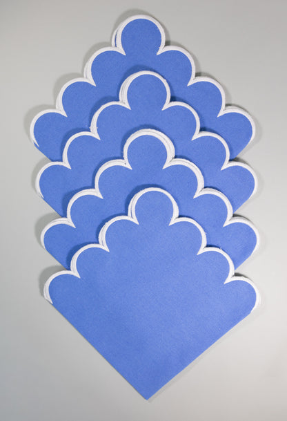 Juego de 4 Servilletas de lino | Color Azul Cielo