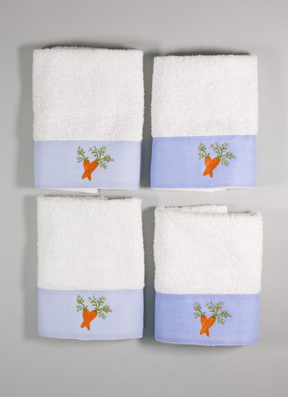 Toalla facial individual l Zanahorias