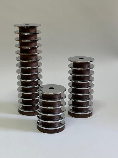 Set de 3 Porta velas de disco