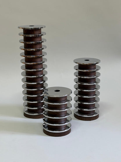 Set de 3 Porta velas de disco