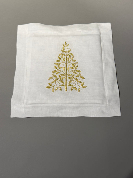 TORTILLERO CUADRADO LINO BLANCO PINO DORADO