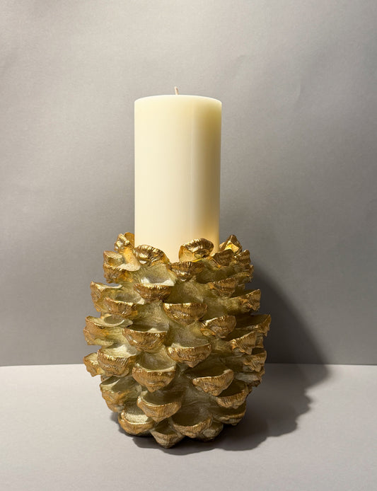 Porta vela en forma de piña