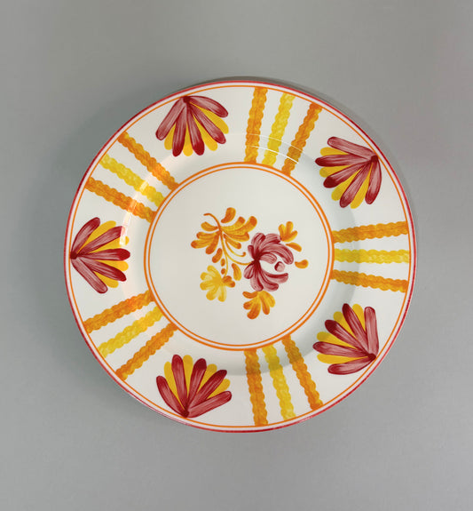 JGO de 4 Platos Cerámica Colores Flores I 26.7 cm