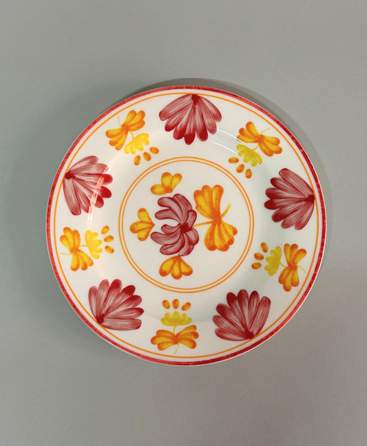 JGO de 4 Platos Cerámica Colores Flores I 20.3 cm