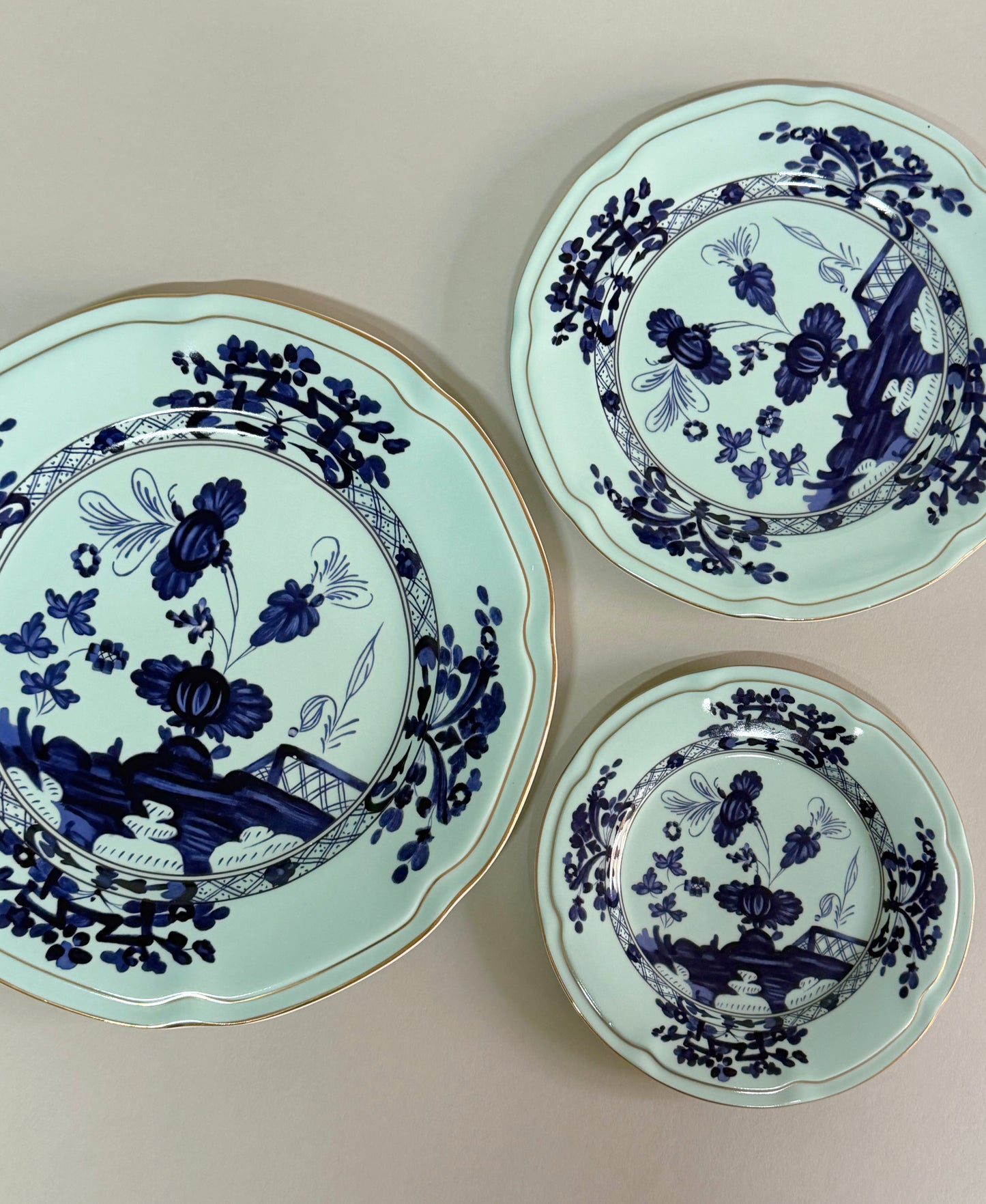 Jgo de 4 Platos Cerámica colores Azul I 26.7 cm