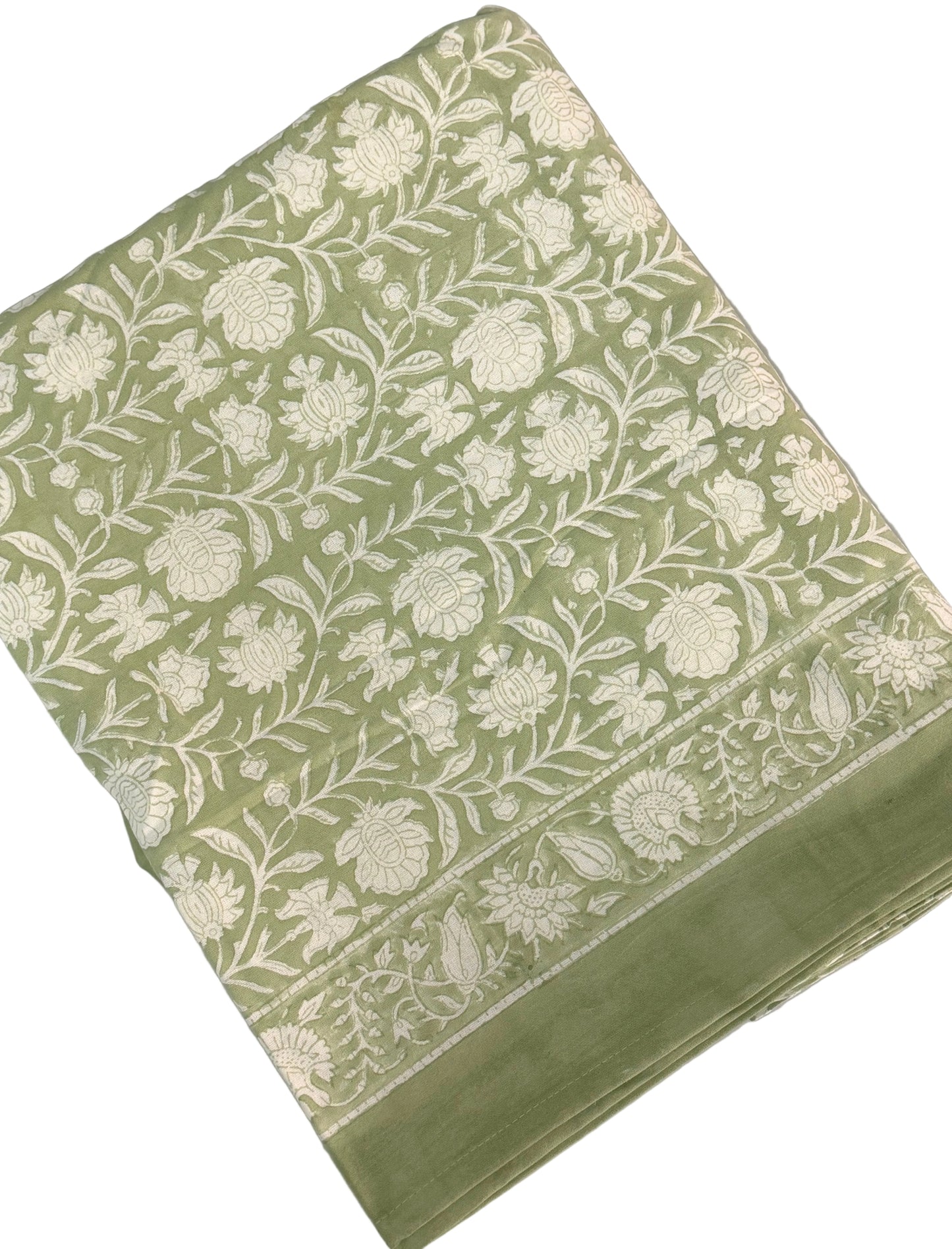 Mantel verde de algodón