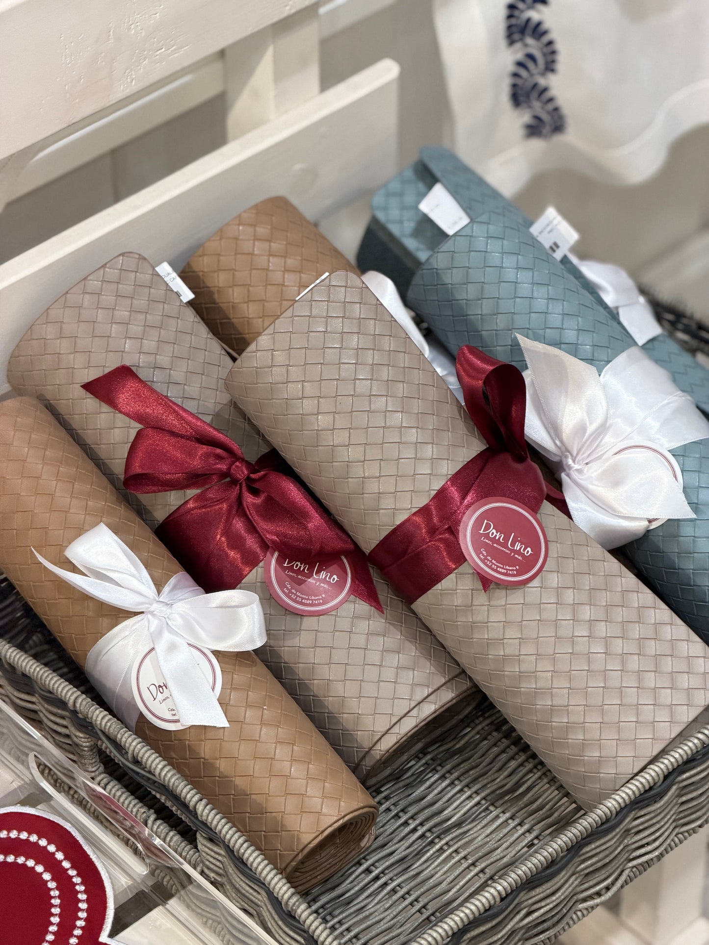 Set de 4 individuales de piel