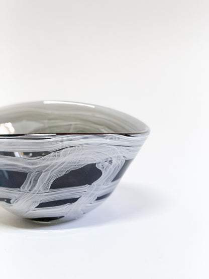 Frutero de cristal, chico gris